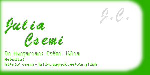 julia csemi business card